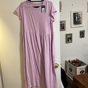Purple babydoll maxi dress. Never worn